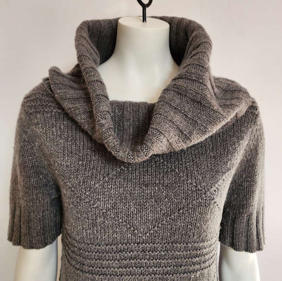 American Eagle Grey Cowl Neck Sweater - Picture 2 of 15